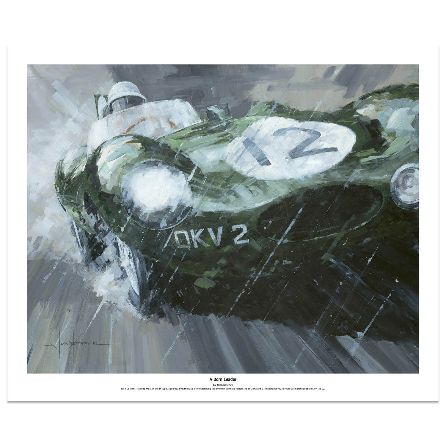 A Born Leader | Stirling Moss | Jaguar D-Type | Art Print
